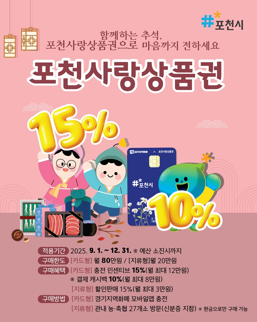 2 포천시, 포천사랑상품권 확대 운영으로 지역경제 활력 제고.jpg