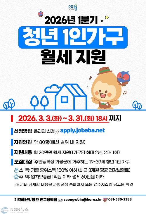 (나)가평군, ‘1분기 청년 1인 가구 월세 지원사업’ 시행.jpg