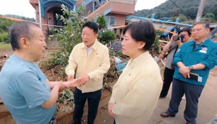 송미령 장관 가평 신상리 산사태 피해 현장 방문