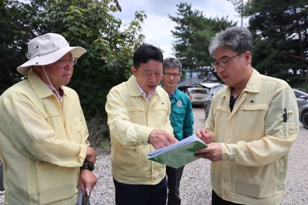 가평군, 산림청에 산사태 피해 복구 지원 요청…임상섭 산림청장 현장 방문