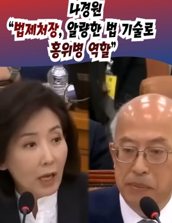 나경원 "법제처장, 알량한 법 기술로 홍위병 역할"