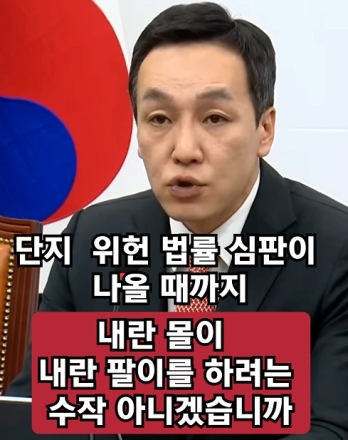 김민수 "민주당 내란몰이 수작 중단하라"