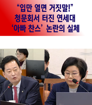 최은석 "입만열면 거짓말!" 청문회서 터진 연세대 '아빠 찬스' 논란의 실체