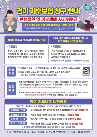 “빙판길에 미끄러져 다치셨다면 경기 기후보험 청구하세요”…한파 속 지급 증가