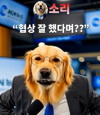 "협상 잘했다며?" 앵커 강아지 산이의 팩트 폭격 | 개소리 뉴스