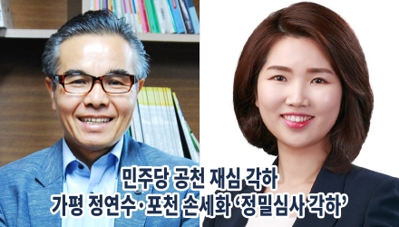 민주당 공천 재심 각하…가평 정연수·포천 손세화 ‘정밀심사 각하’