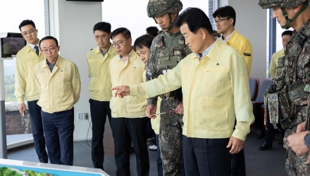 김덕현 연천군수, 임진강 수해방지시설 유관 기관 합동 점검