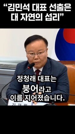 "김민석 대표 선출은 대 자연의 섭리"