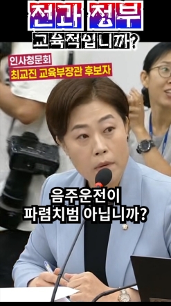 서지영 "전과 정부 교육적입니까?"