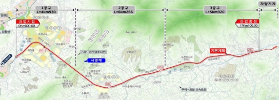 ‘옥정~포천선’ 3개 공구 모두 실시설계 착수, 24년 착공 청신호