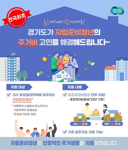 경기도, ‘전국 최초’ 자립준비청년 임대보증금 전액 지원…활기찬 함께서기 실현