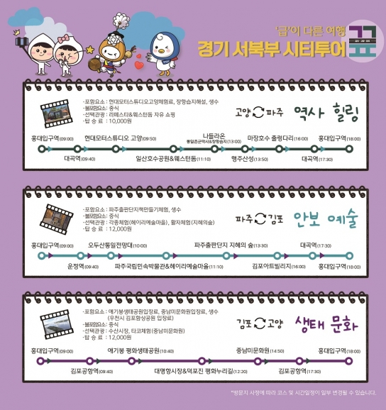 역사·평화·문화예술이 어우러진 경기 서북부 시티투어, 5월 3일부터 운행 시작