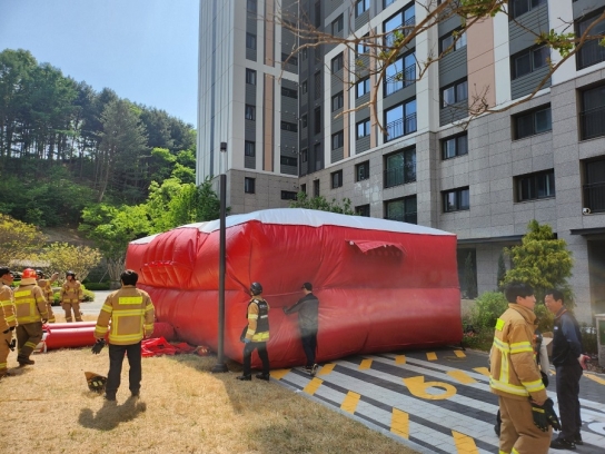 가평소방서, 아파트 본서단위 현지적응훈련