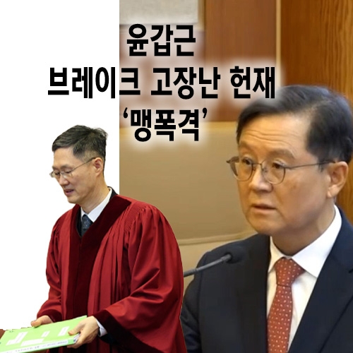 윤갑근 '브레이크 고장난 헌재 폭격'
