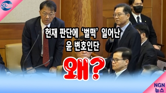 헌재 판단에 벌떡 일어난 윤 변호인단