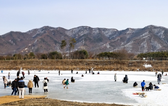 연천군 연천읍 차탄천 썰매장 폐장 방문객 만족도 높아