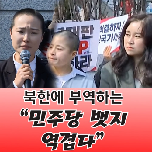 북한에 부역하는 "민주당 뺏지 역겹다"