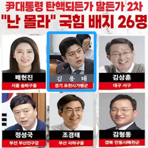 정체 알  수없는 국힘 "박쥐 26명"